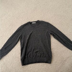 Everlane Cashmere Charcoal V-Neck Sweater for Men